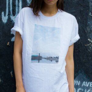 Graphic Tee Asbury Park NJ Beach Original Photo Ocean Grove Lake and Sky Large